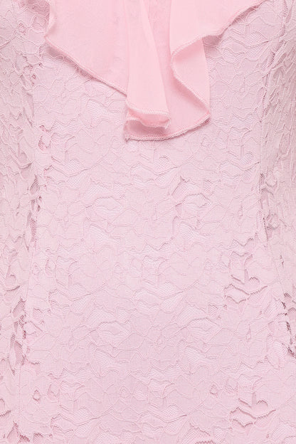 Jamielee Lace Maxi Dress Pink