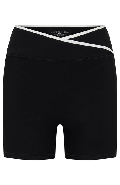 Defence Bike Shorts Black White