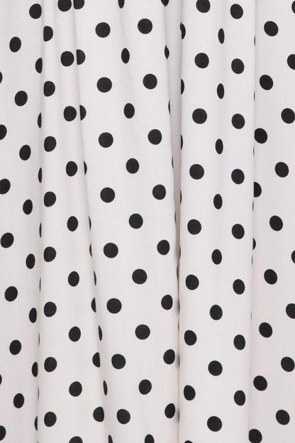 Gemini Halterneck Maxi Dress White Polka Dot