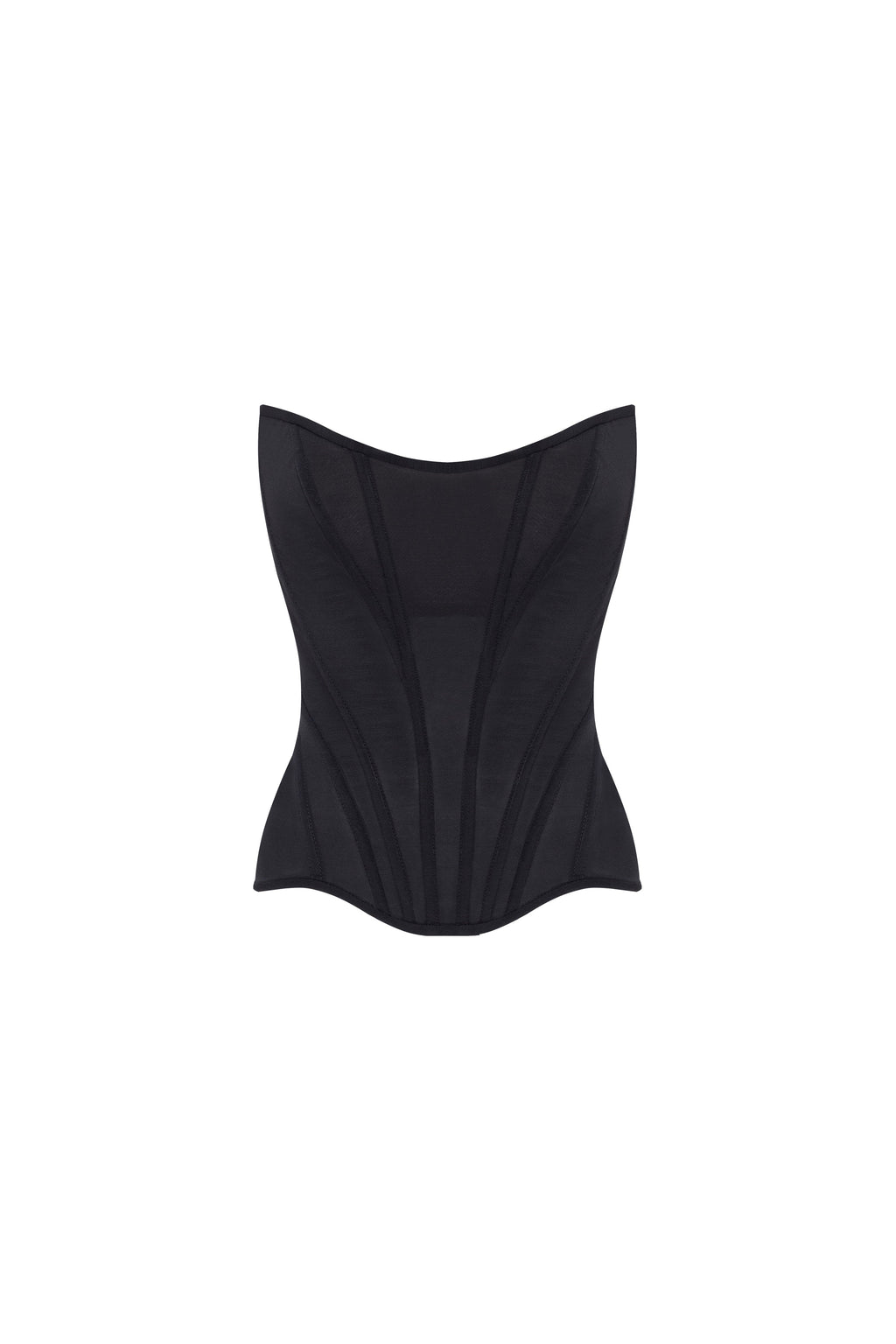 Chic low waist black fitted corset Midnight Walk