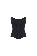 Chic low waist black fitted corset Midnight Walk