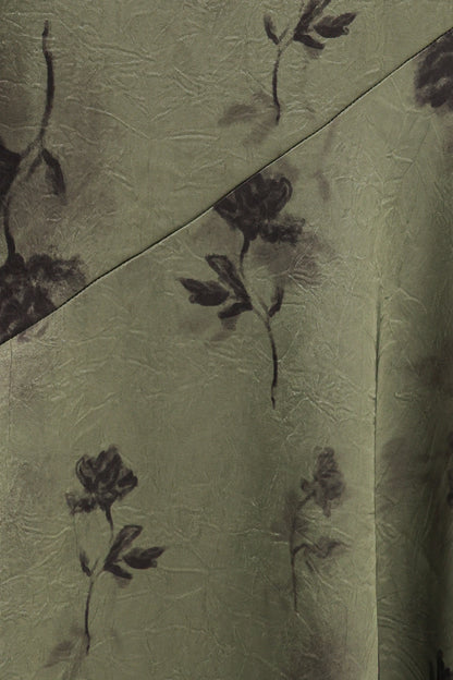Fia Midi Dress Green Floral
