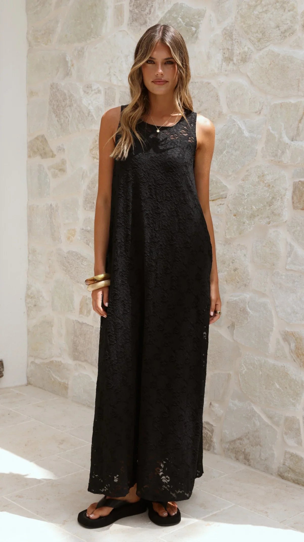 Cerelia Maxi Dress Black Lace