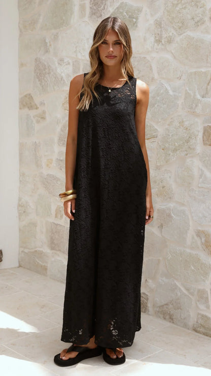 Cerelia Maxi Dress Black Lace