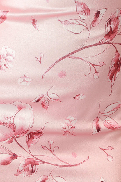 Mila Halterneck Maxi Dress Pink Floral