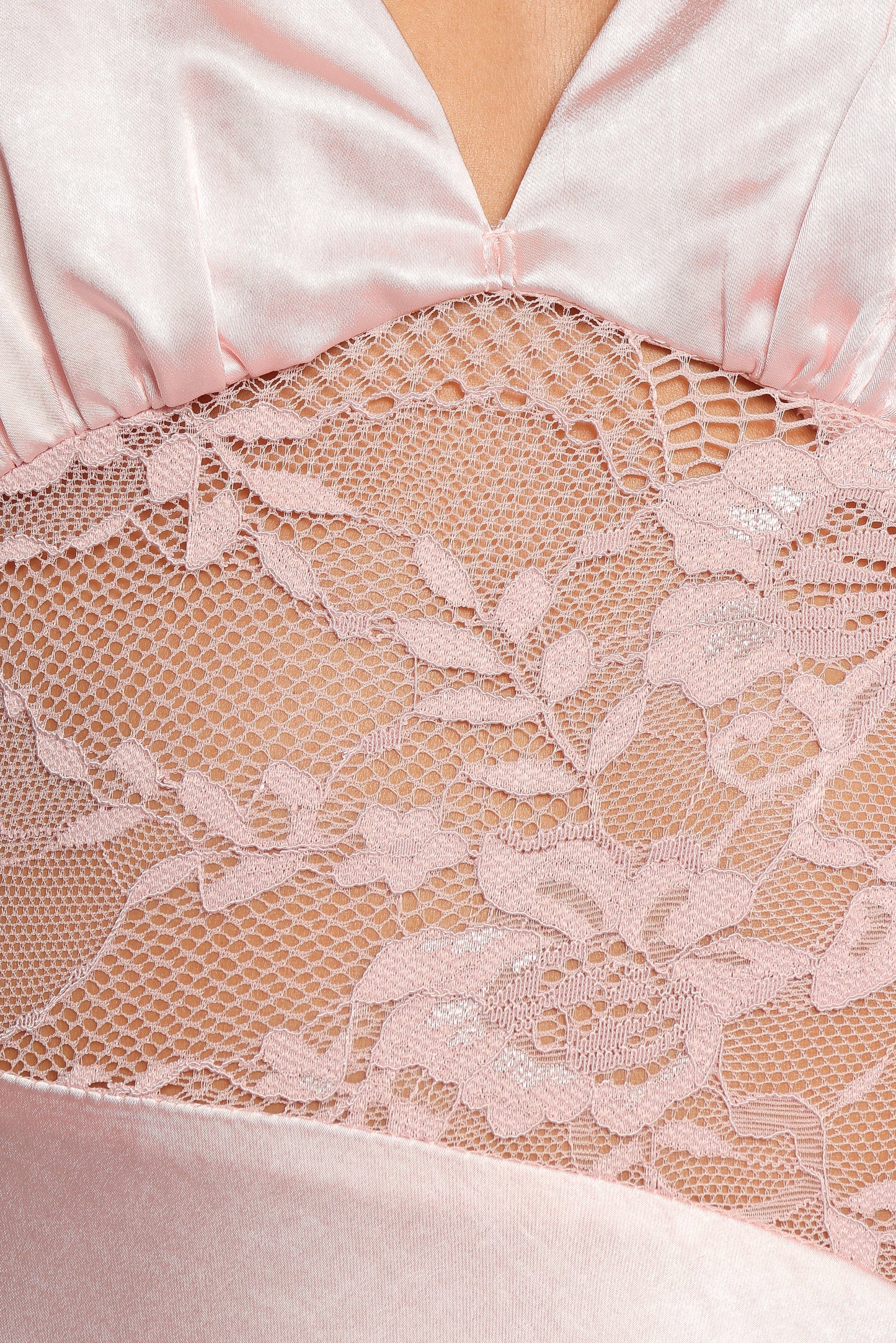 Milla Maxi Lace Dress Pale Pink