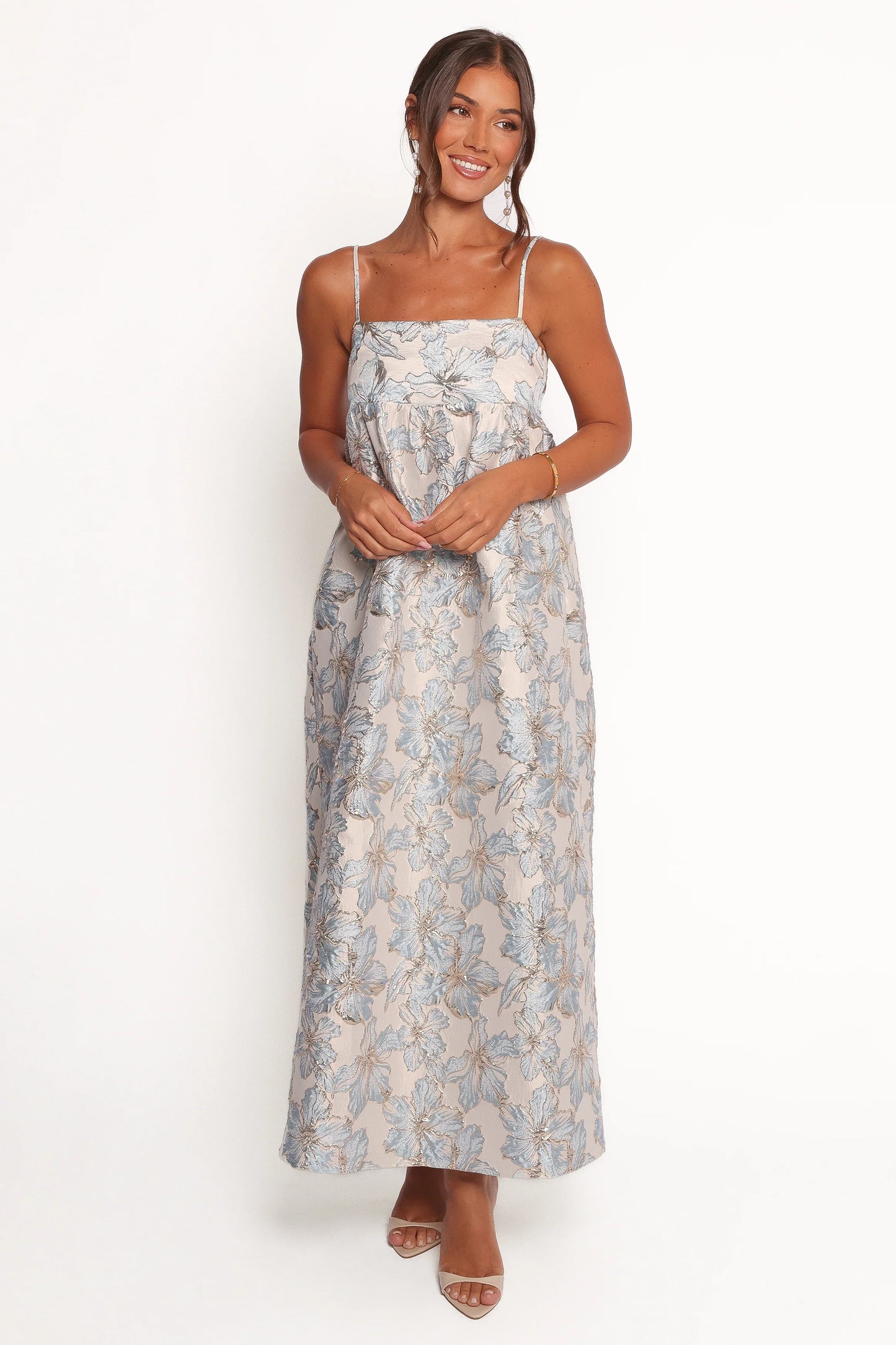 Yasmine Maxi Dress Baby Blue Floral