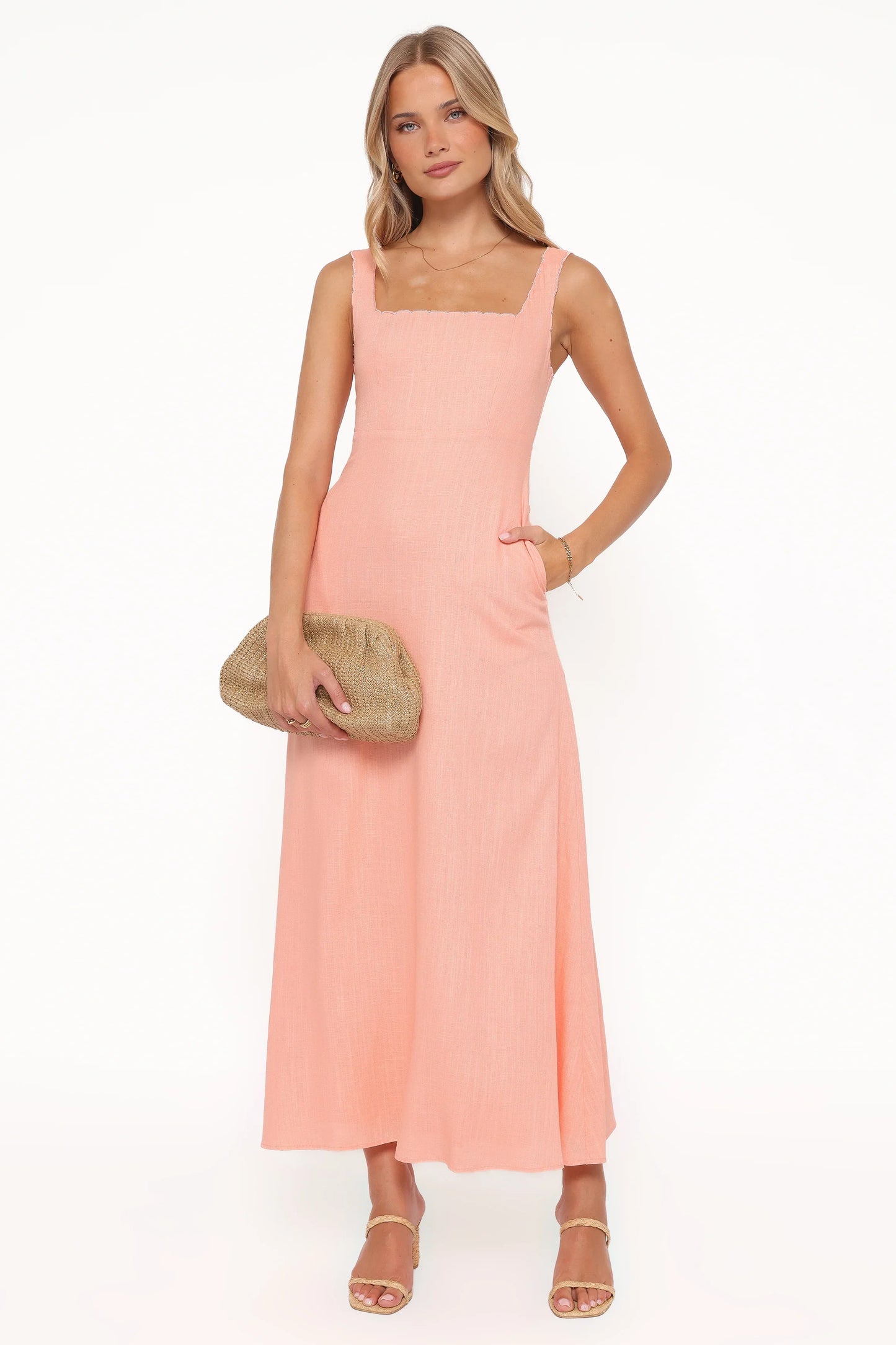 Amalie Maxi Dress Pastel Peach