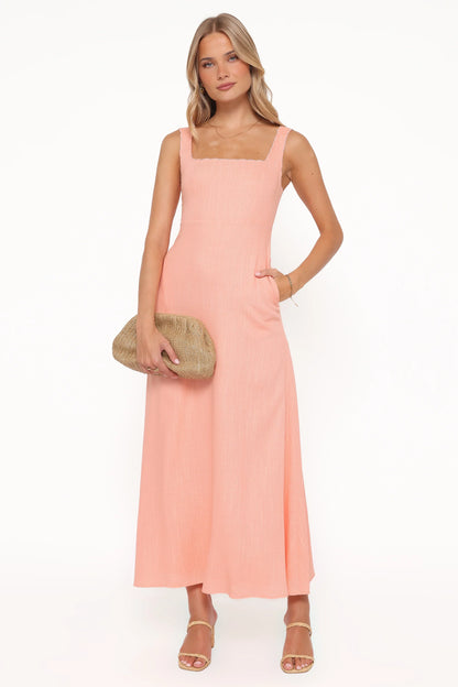 Amalie Maxi Dress Pastel Peach