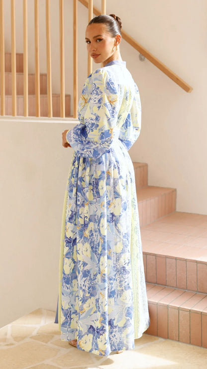 Kalliope Maxi Dress Blue Yellow