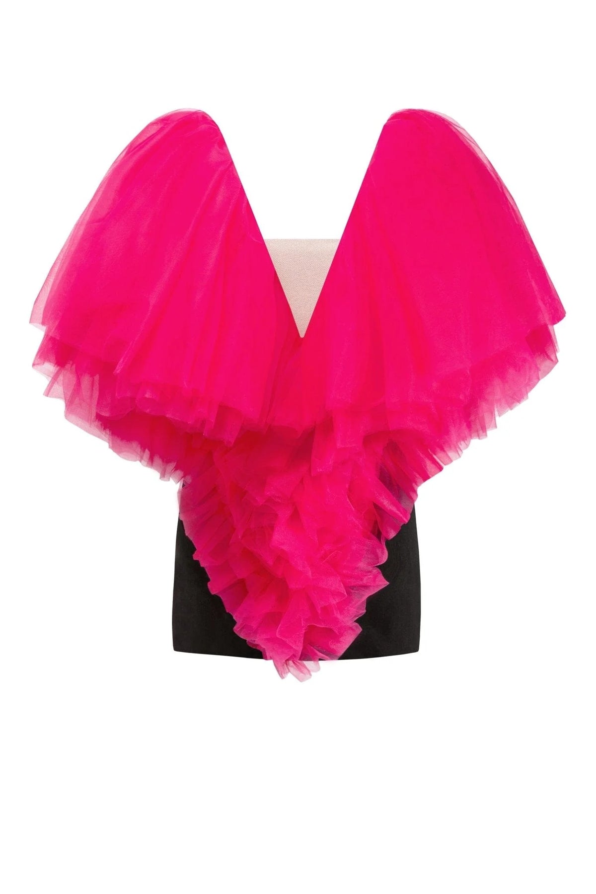 Volumetric heart shaped mini dress
