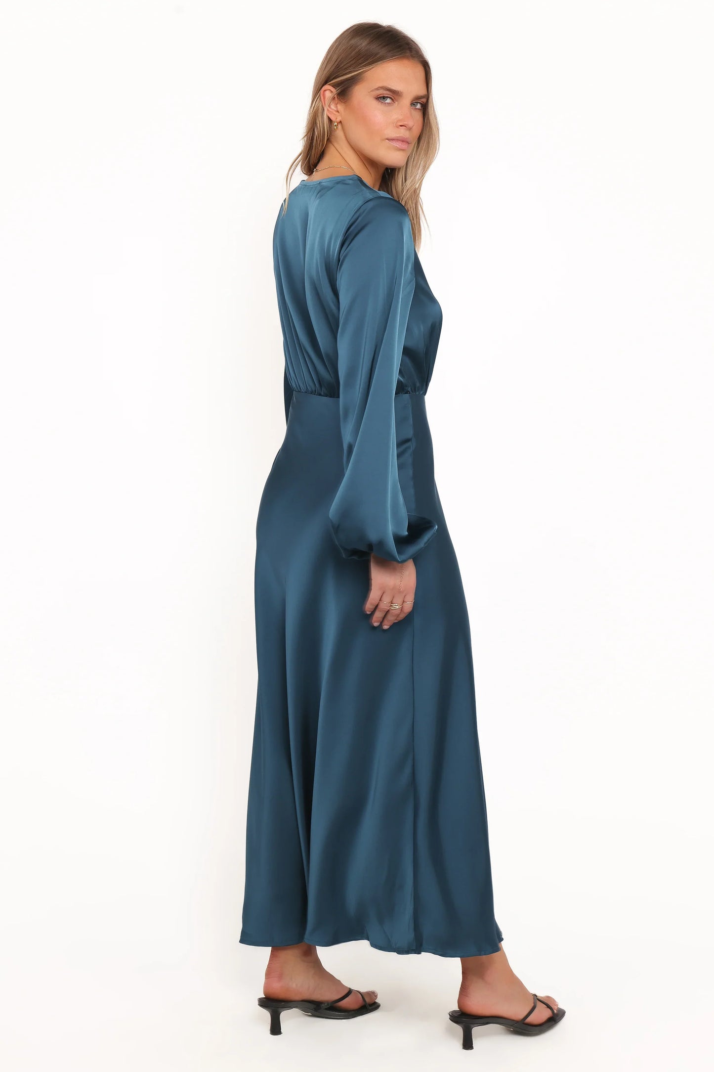 Remora Long Sleeve Midi Dress Teal