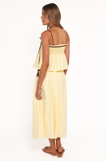 Orielle Maxi Skirt Lemon