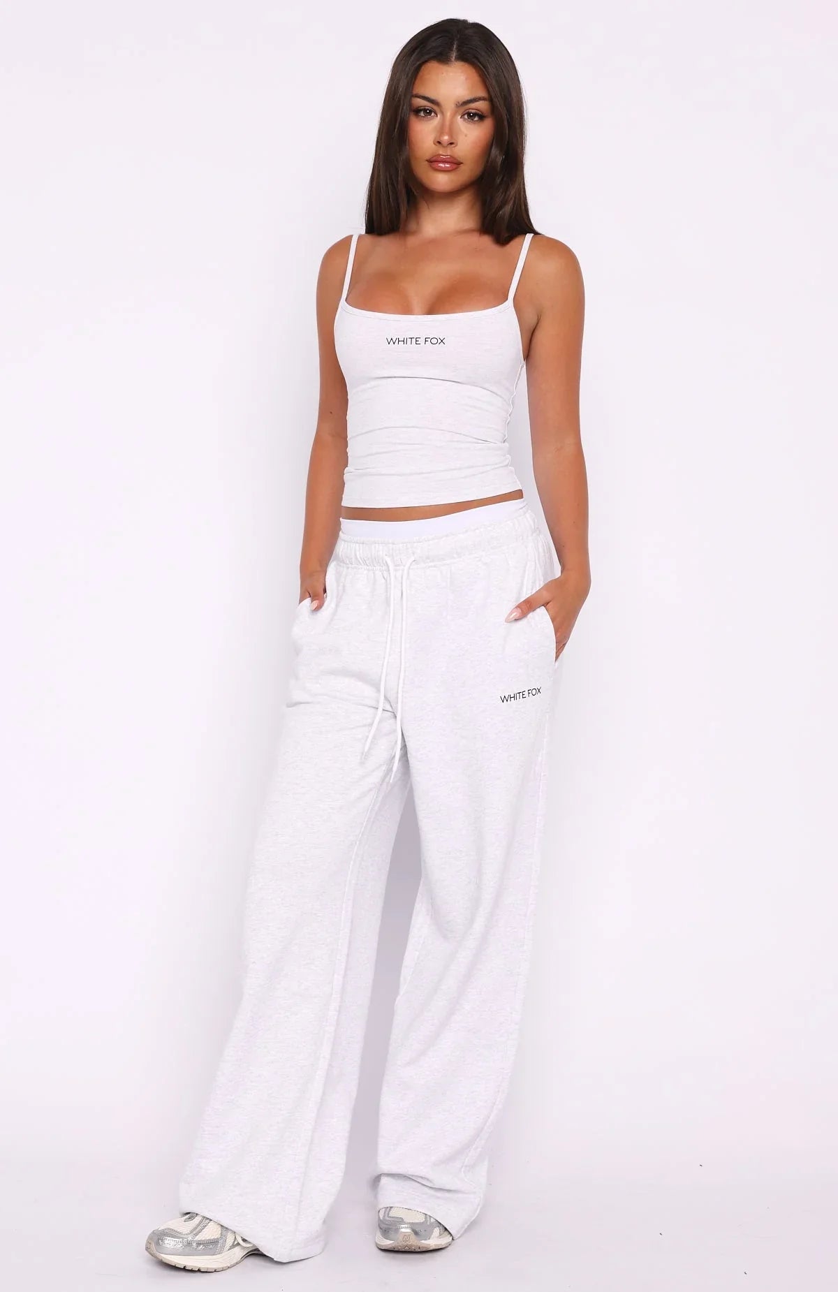 Off The Field Double Waistband Wide Leg Sweatpants Grey