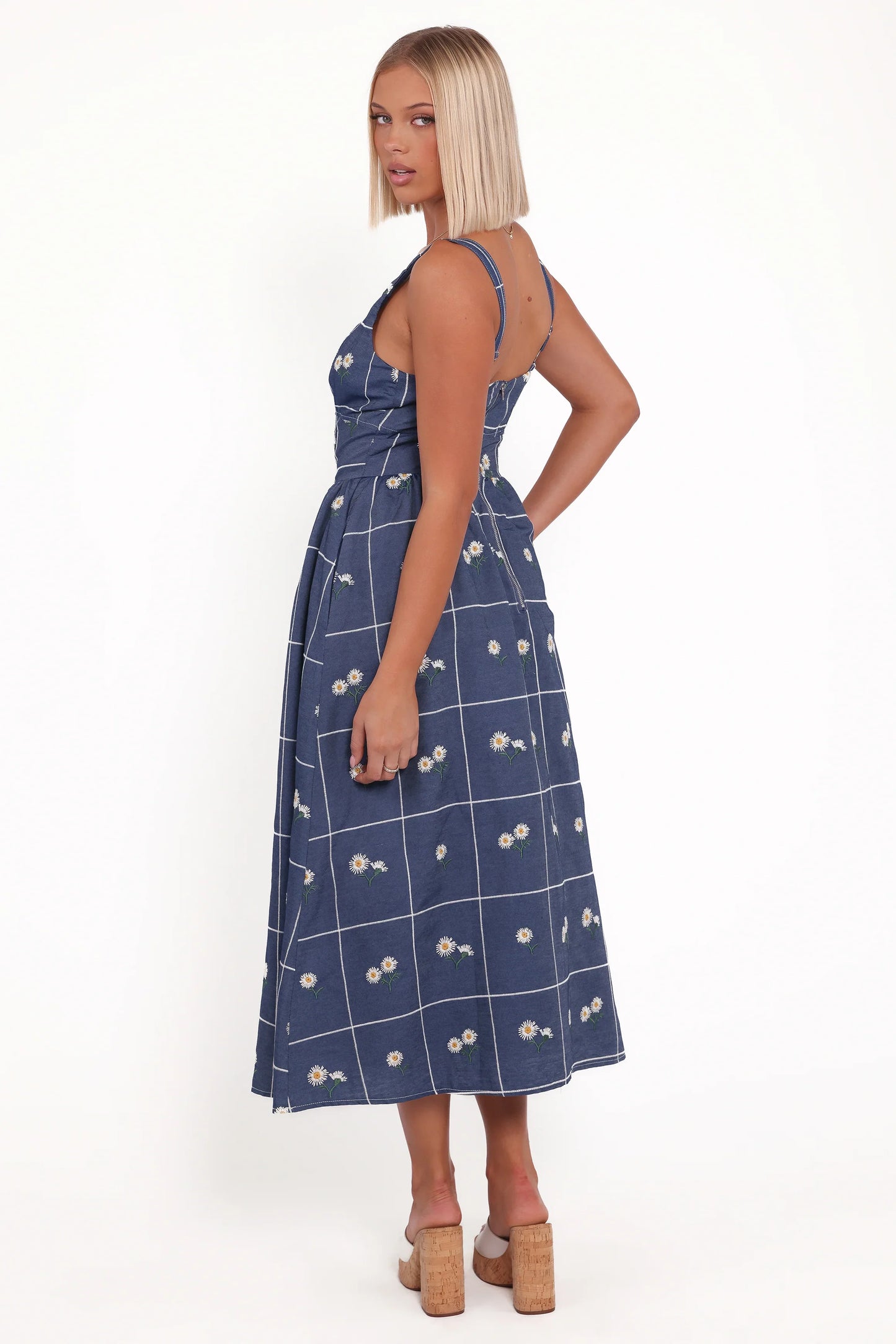 Yolande Midi Dress Blue Floral