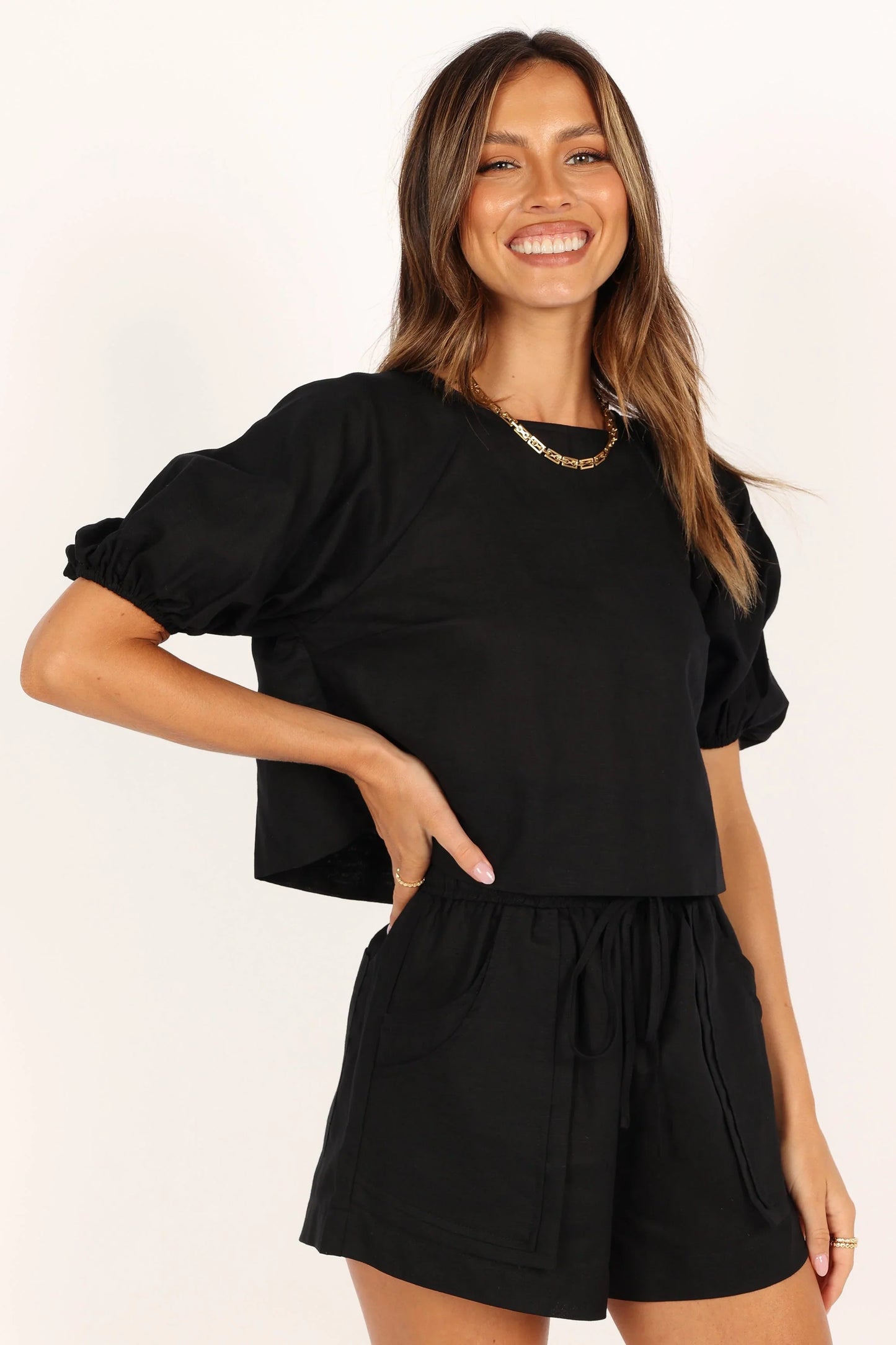 Chelsey Linen Set Black