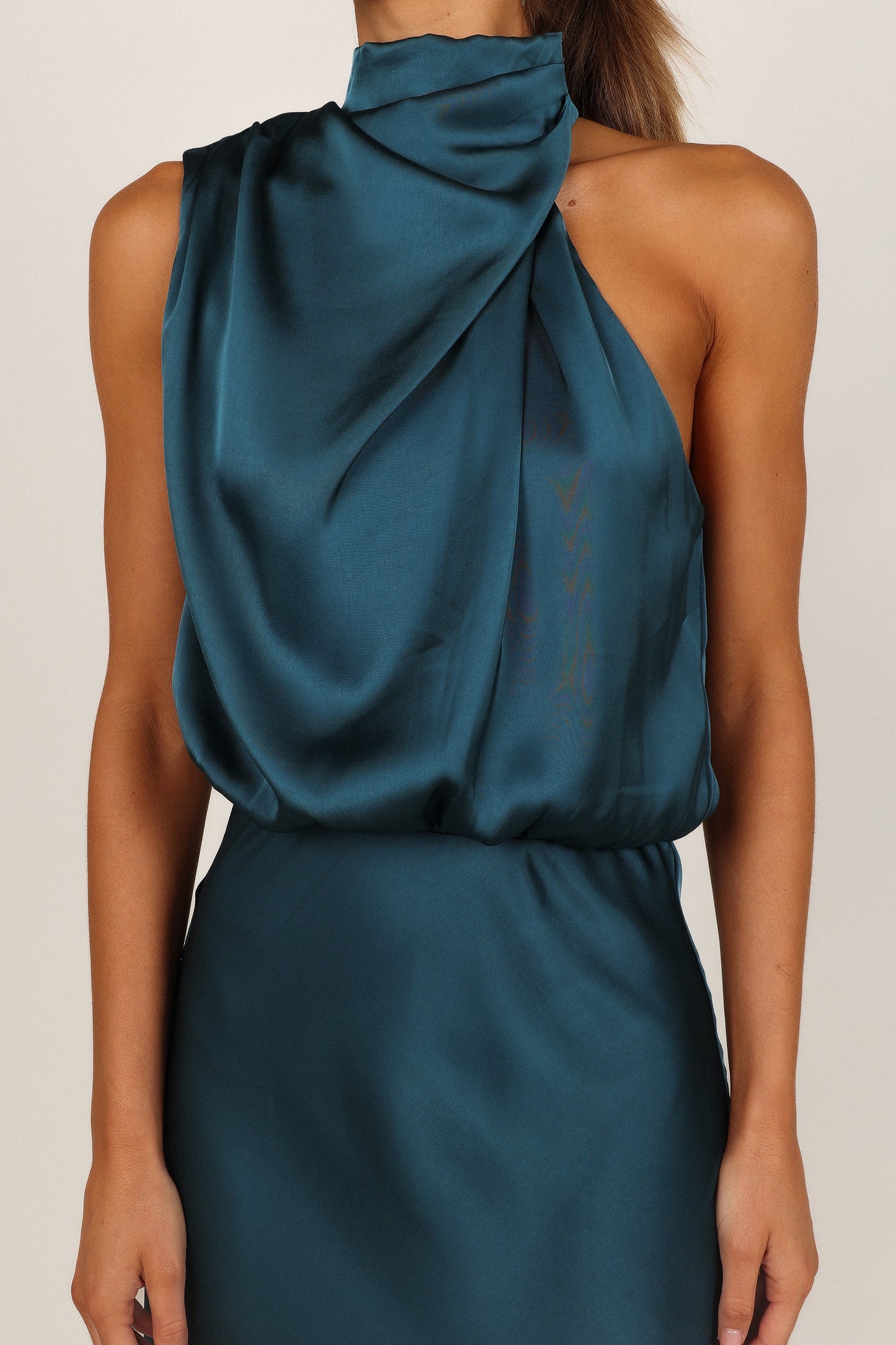 Anabelle Halter Neck Midi Dress Teal