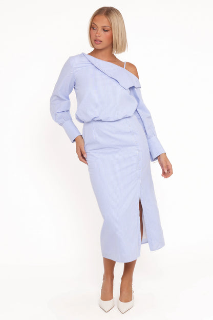 Broderick Midi Dress Blue Stripe