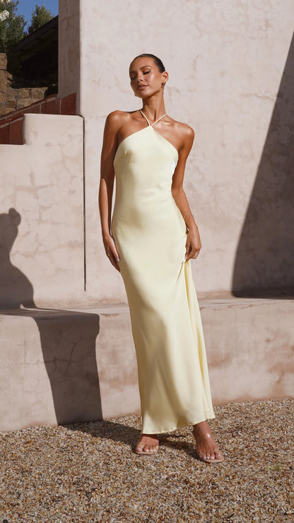 Chiara Maxi Dress Lemon