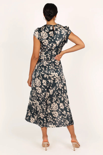 Lisbeth Midi Dress Green Floral