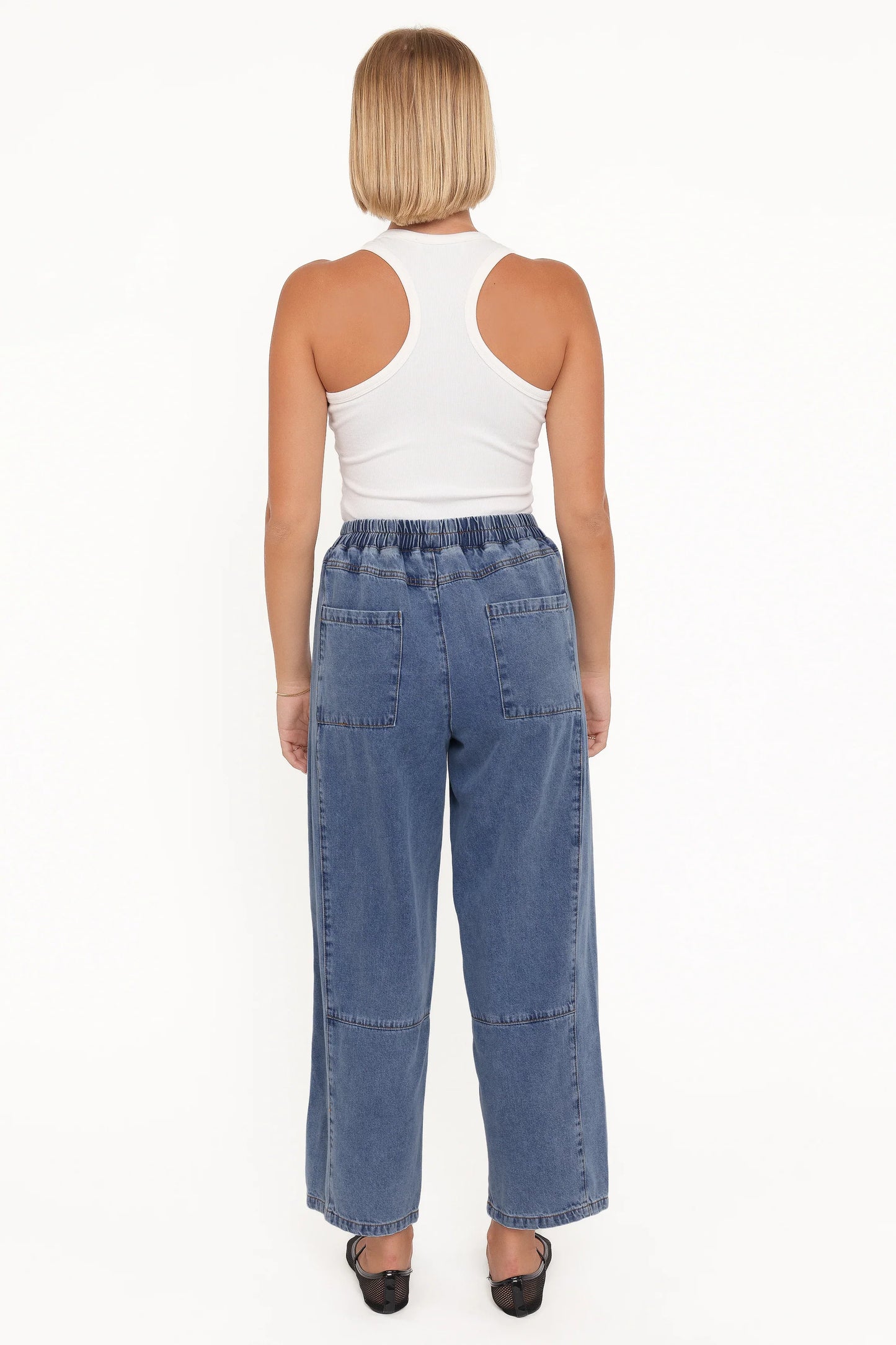 Sophie Cropped Barrel Jean Medium Wash