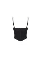 Black Corset with Deep V Neckline