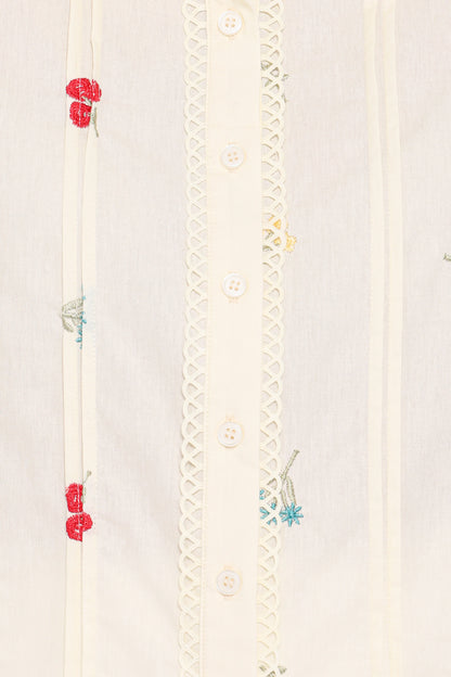 Lucile Embroidered Shirt Light Yellow