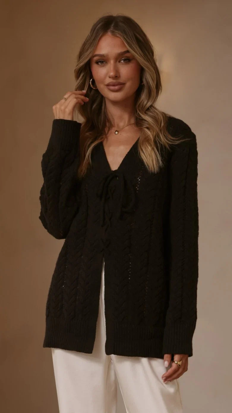 Georgia Knit Top Black