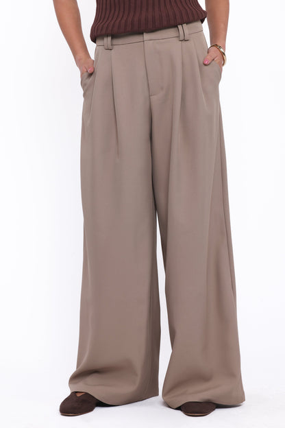 Kathryn Wide Leg Pant Beige