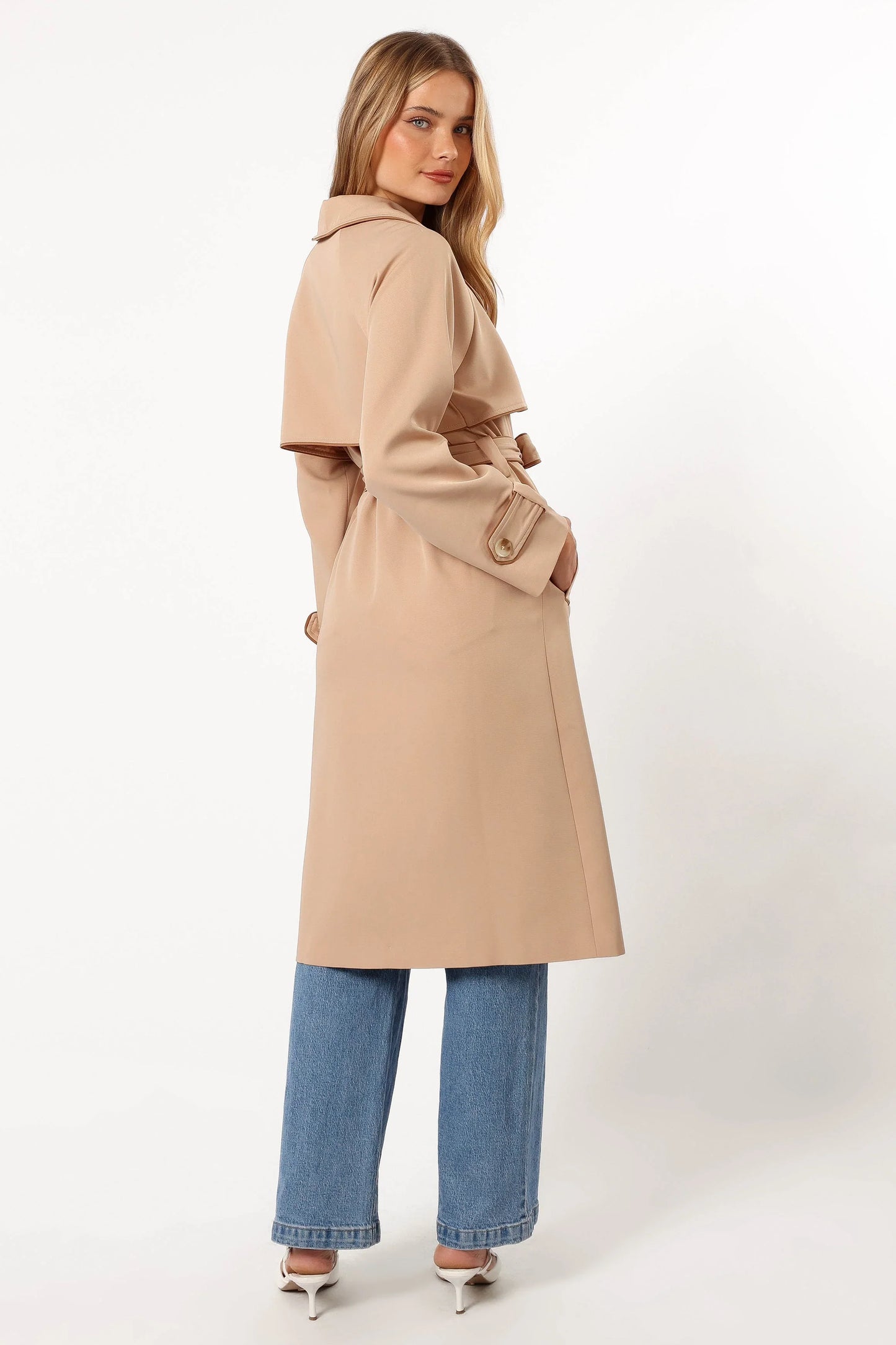 Cayenne Contrast Binding Trench Coat Camel