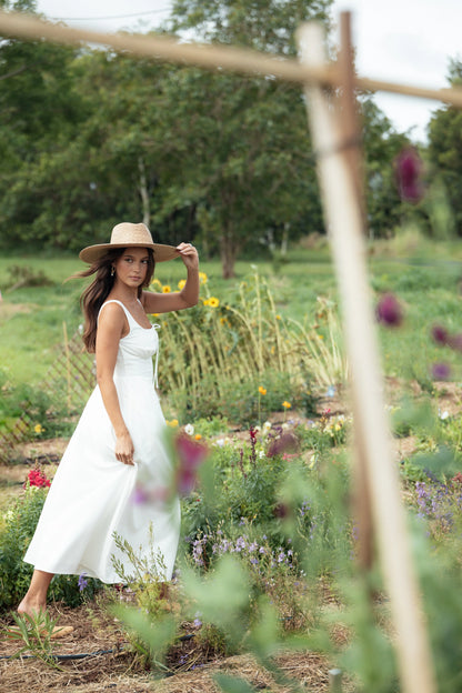 Kinslee Midi Dress White