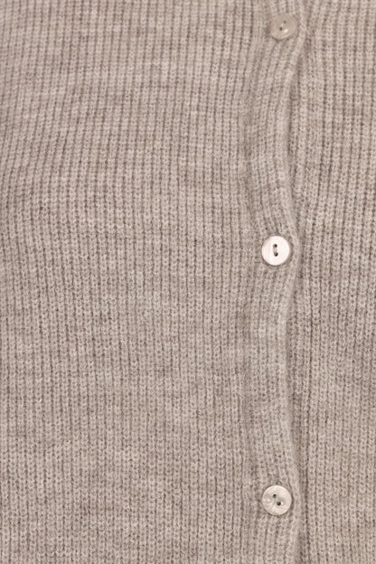 Astor Classic Button Up Cardigan Light Grey