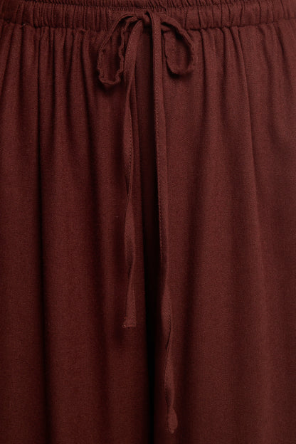 Zane Tie Waist Pant Chocolate