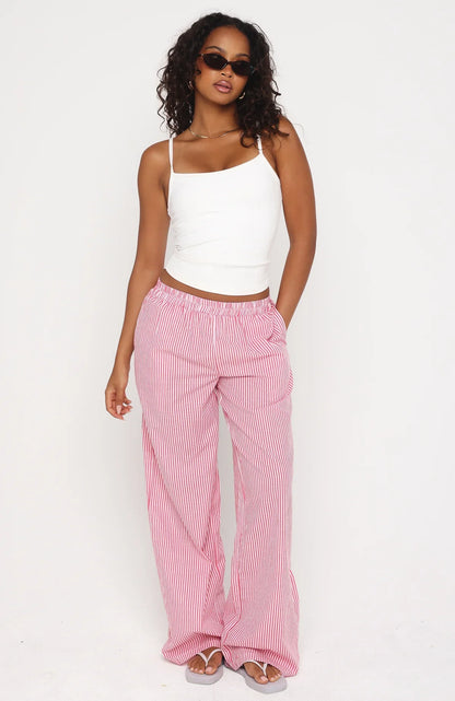 Always About Us Pants Strawberry Stripe