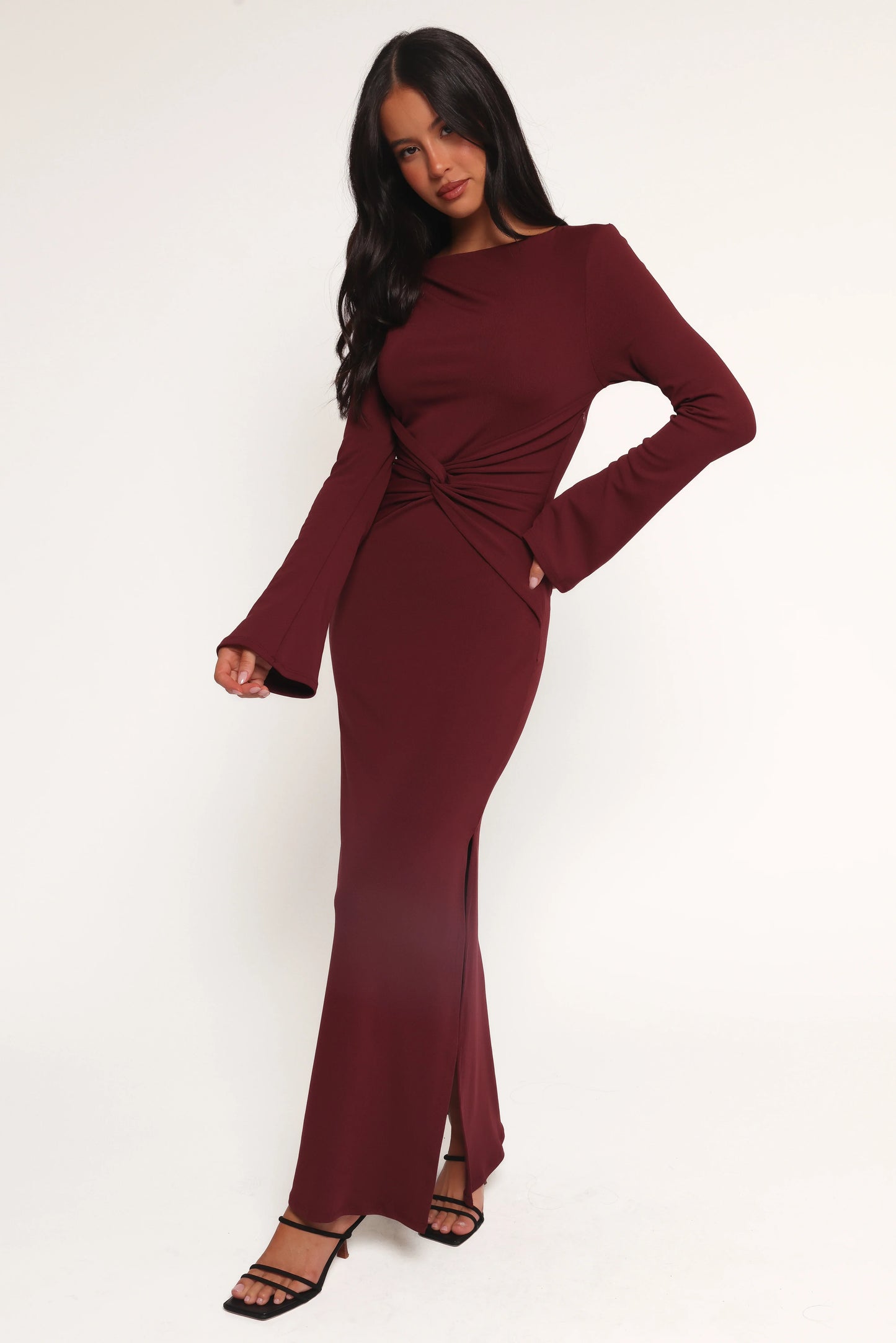 Nash Long Sleeve Dress Deep Red