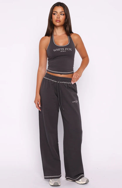 Chill In Style Halter Top Charcoal