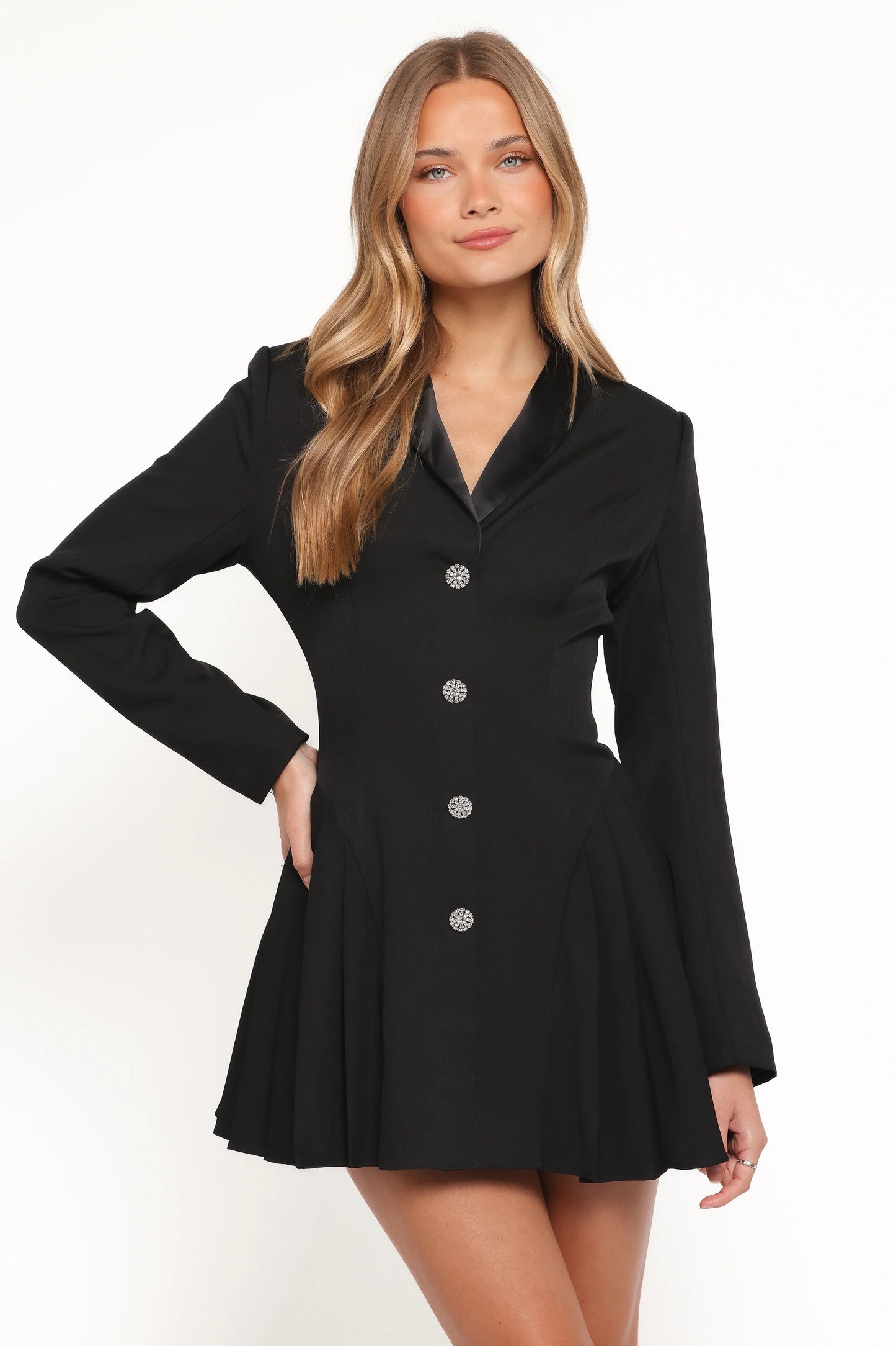 Sonya Long Sleeve Mini Dress Black