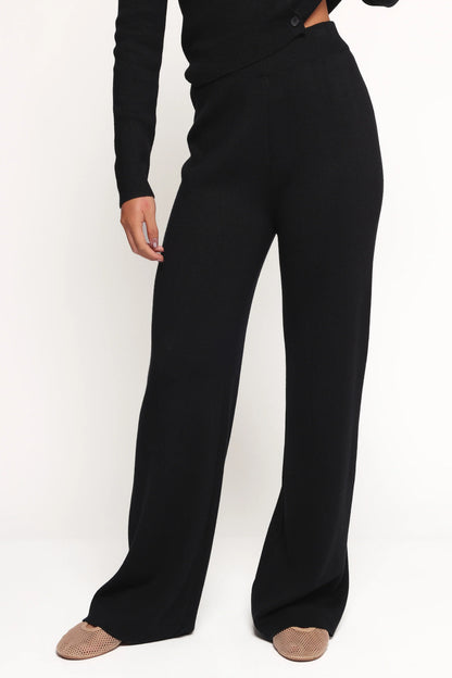 Elliot Knitted Pant Set Black
