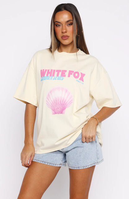The Heart Doesnt Lie Oversized Tee Cream