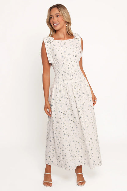 Leticia Midi Dress Blue Ditsy Floral