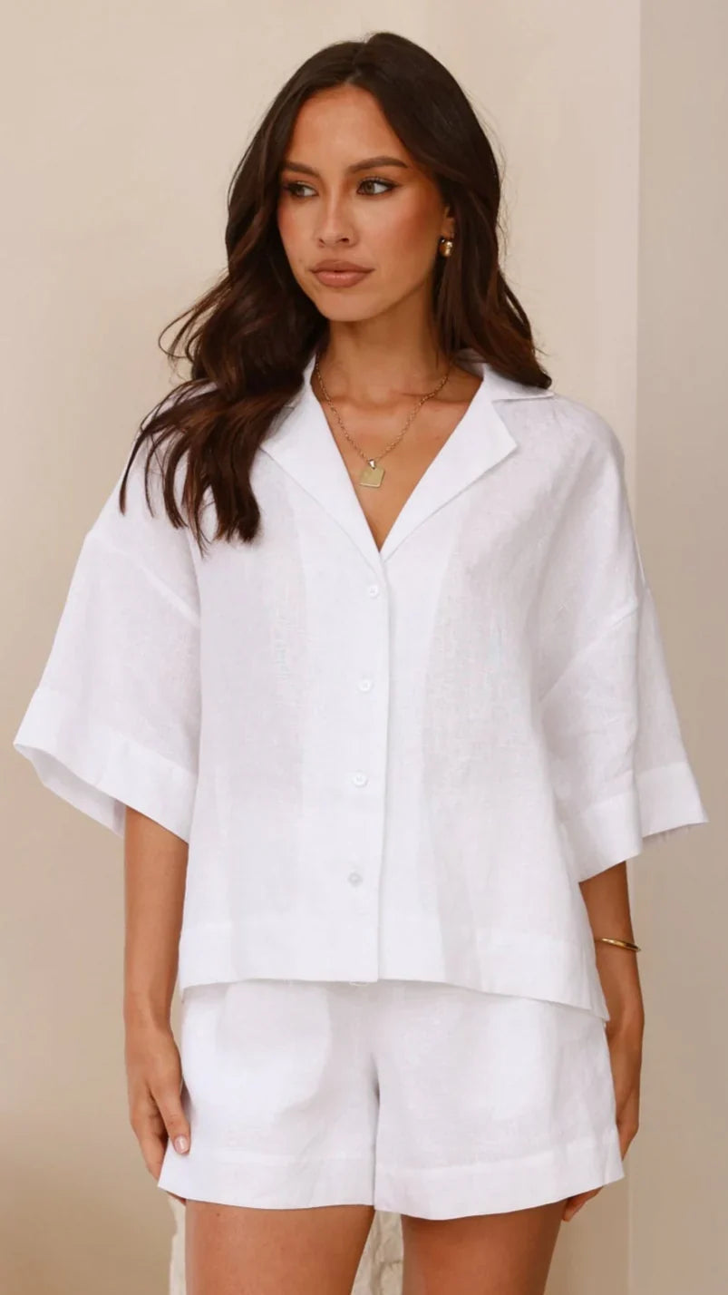 Luna Shorts White
