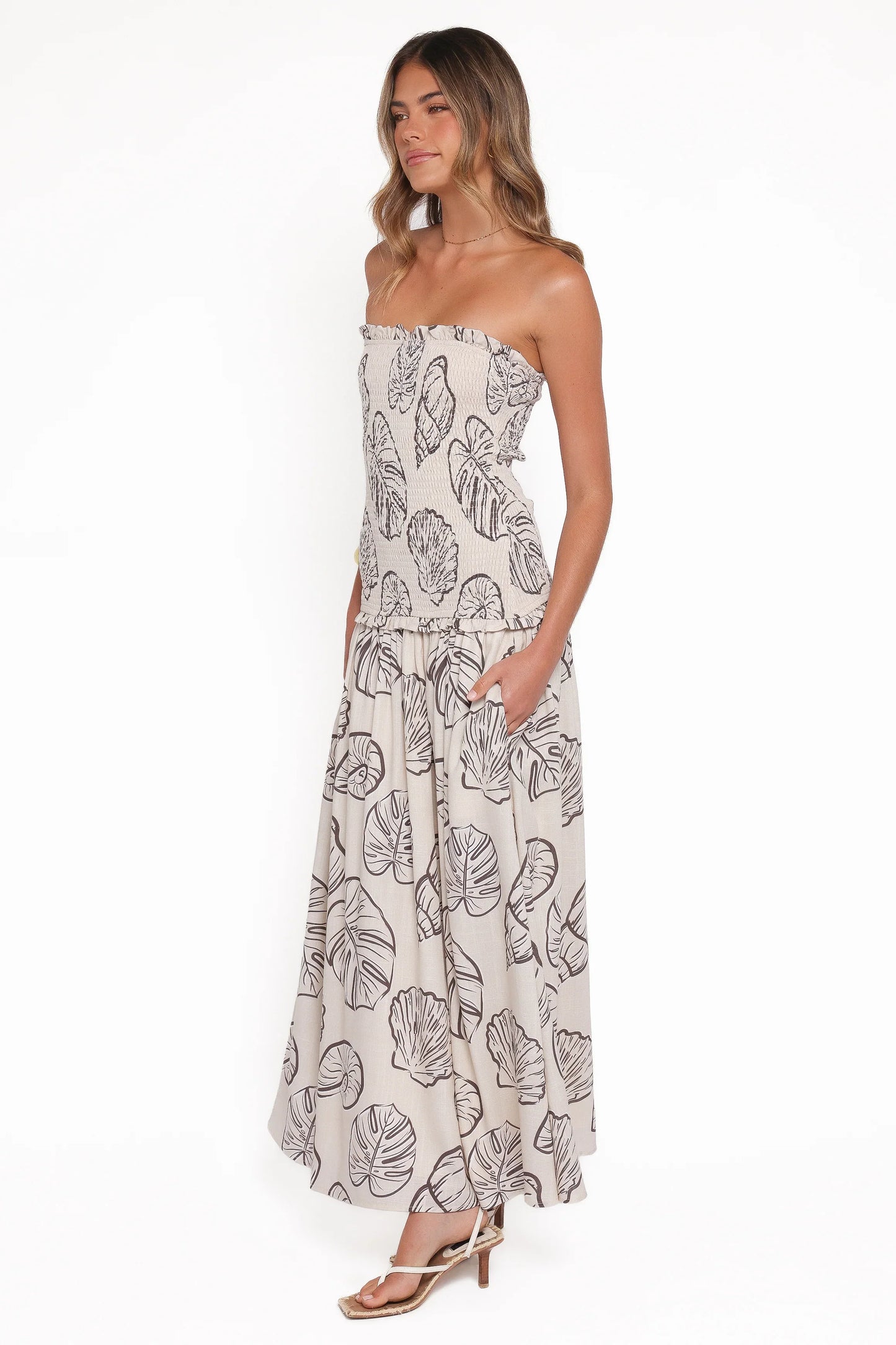 Parkway Maxi Dress Cream Shells