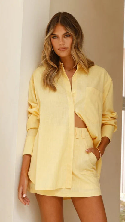 Charla Mini Skort Yellow