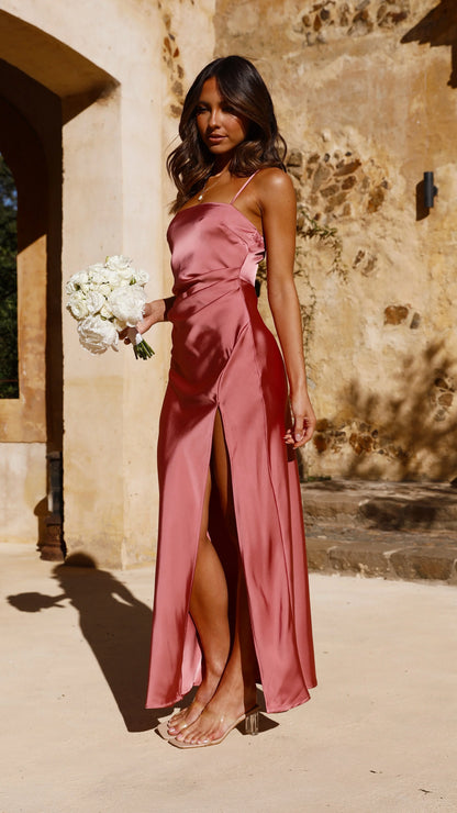 Ilana Maxi Dress Baked Rose