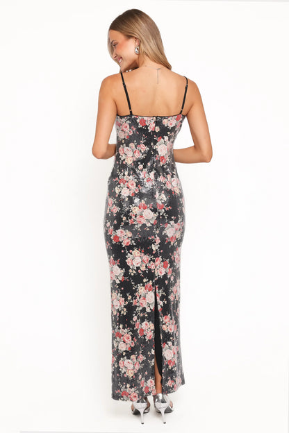 Everlee Maxi Dress Floral Sequin