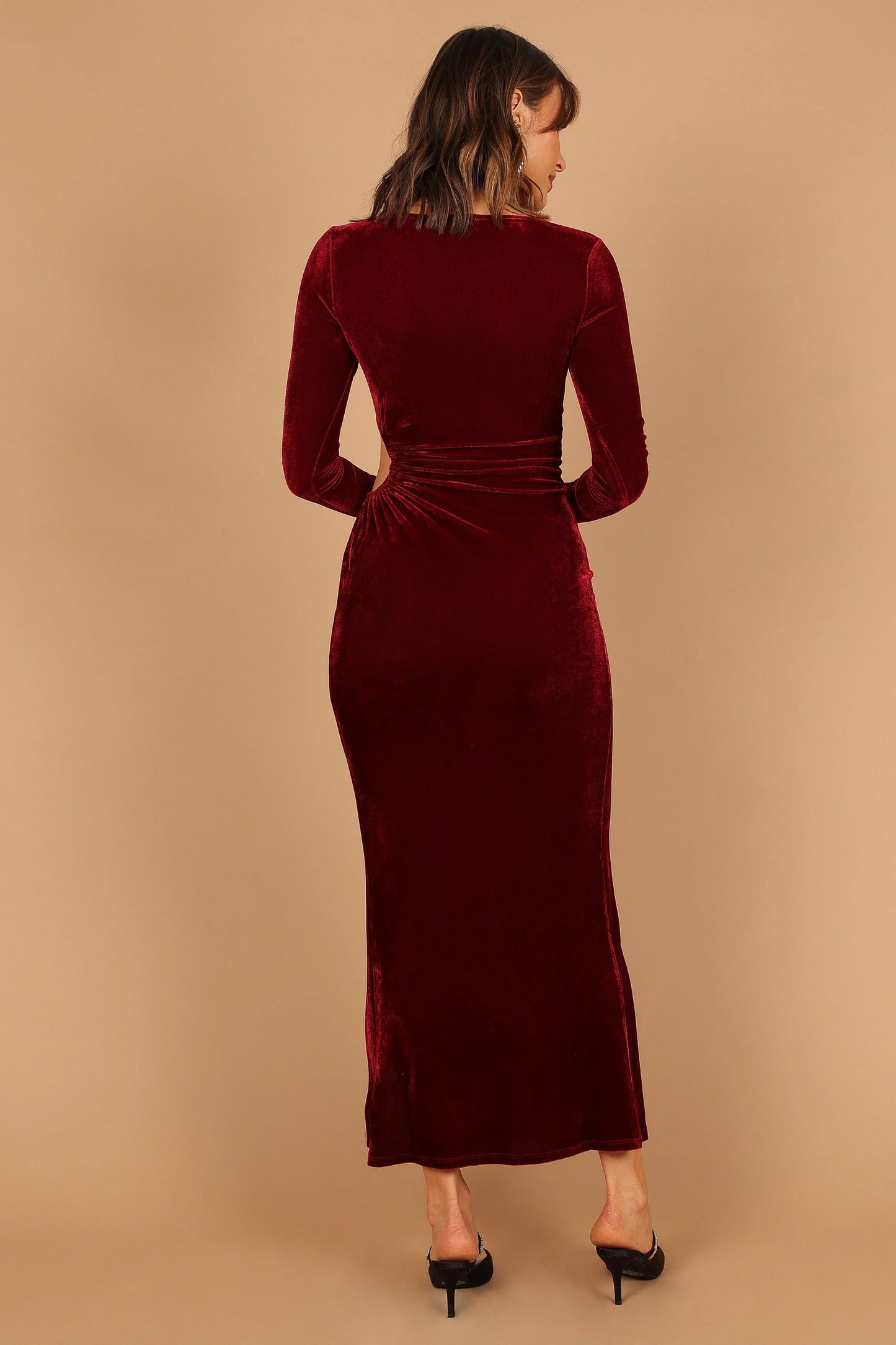 Sarine Long Sleeve Maxi Dress Wine