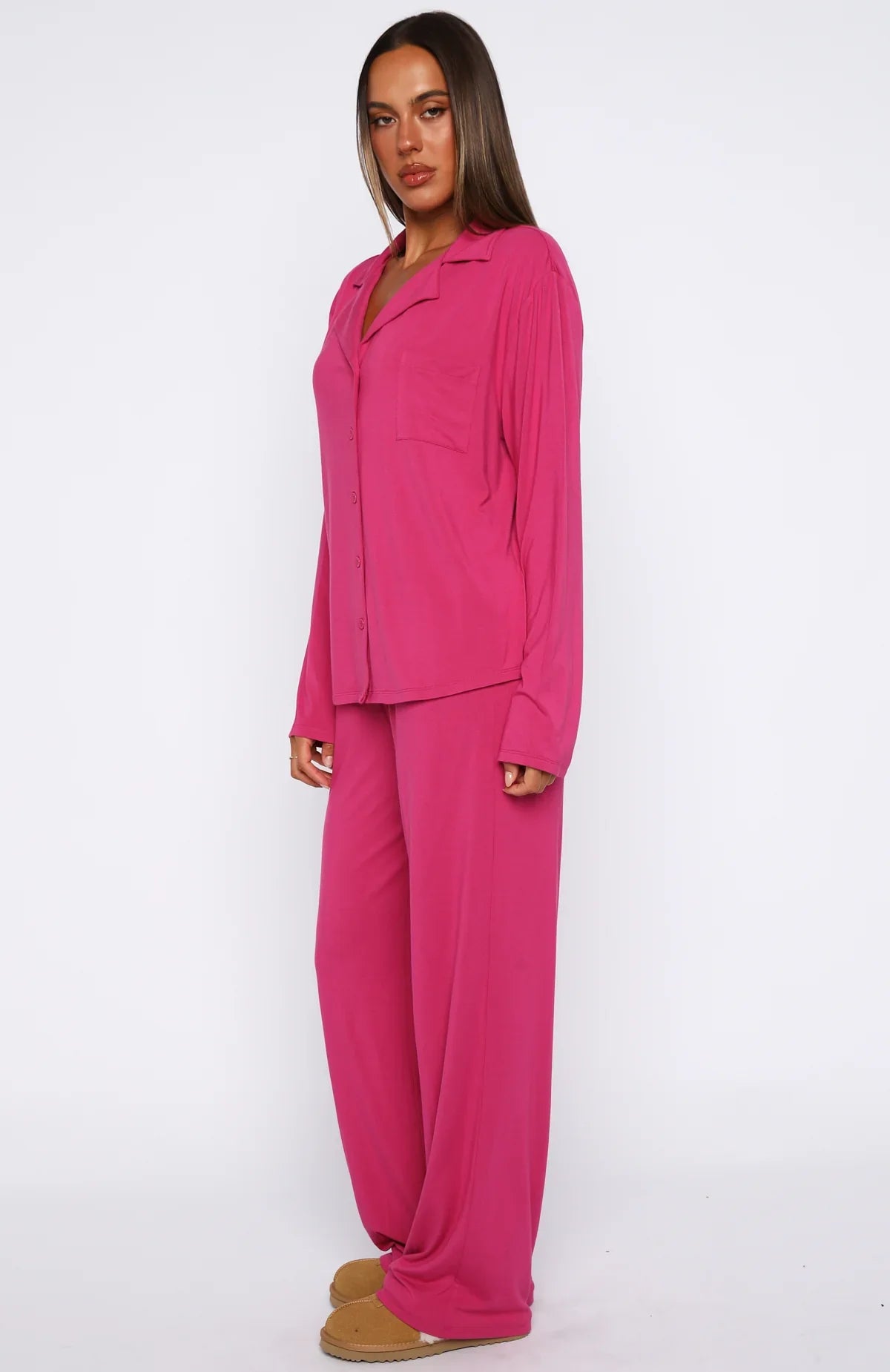 Pillow Talk Long Sleeve Pyjama Set Berry