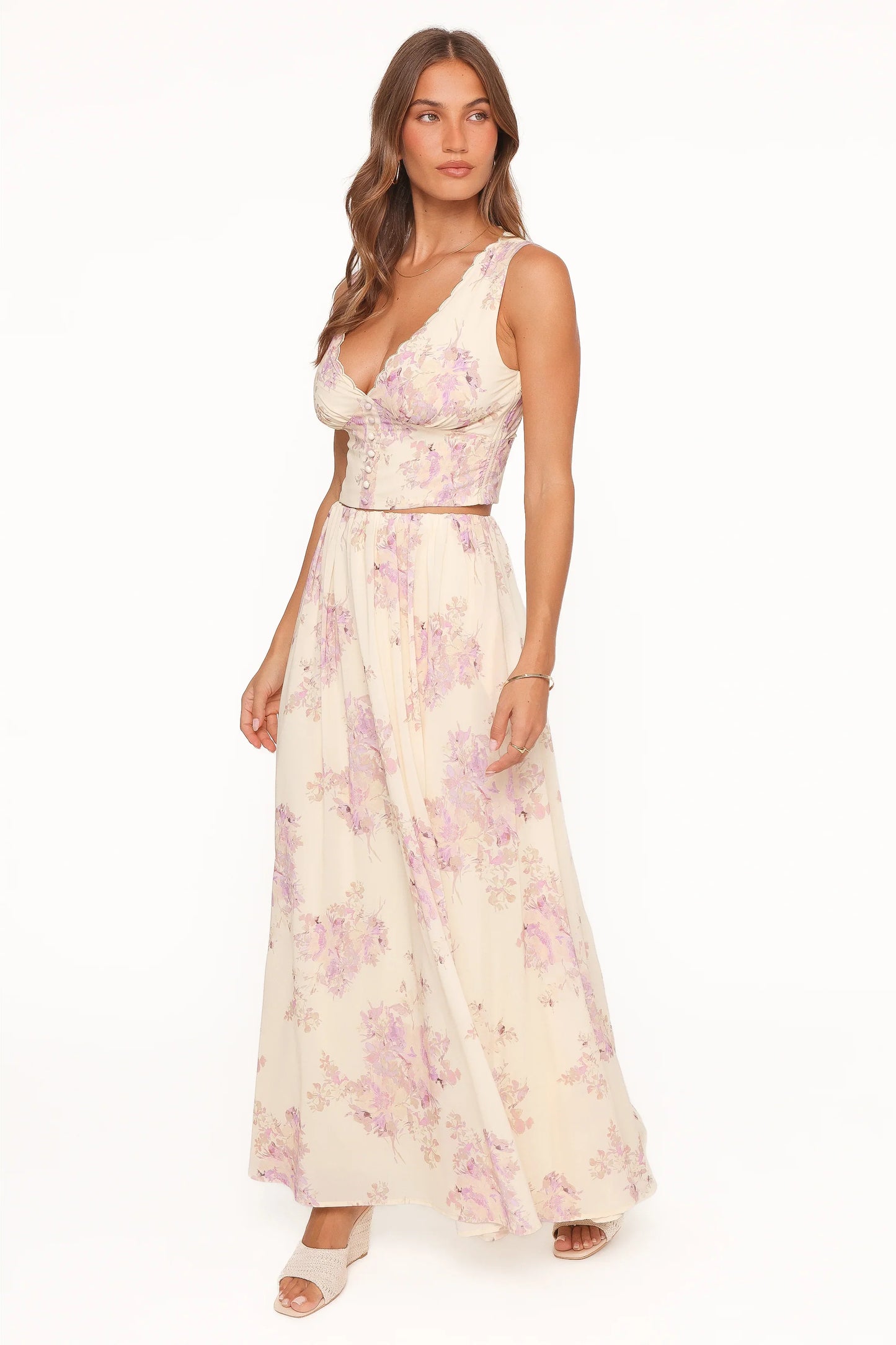 Tinsley Maxi Skirt Lavender Floral