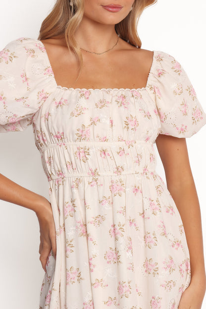 Eowyn Maxi Dress Ivory Pink