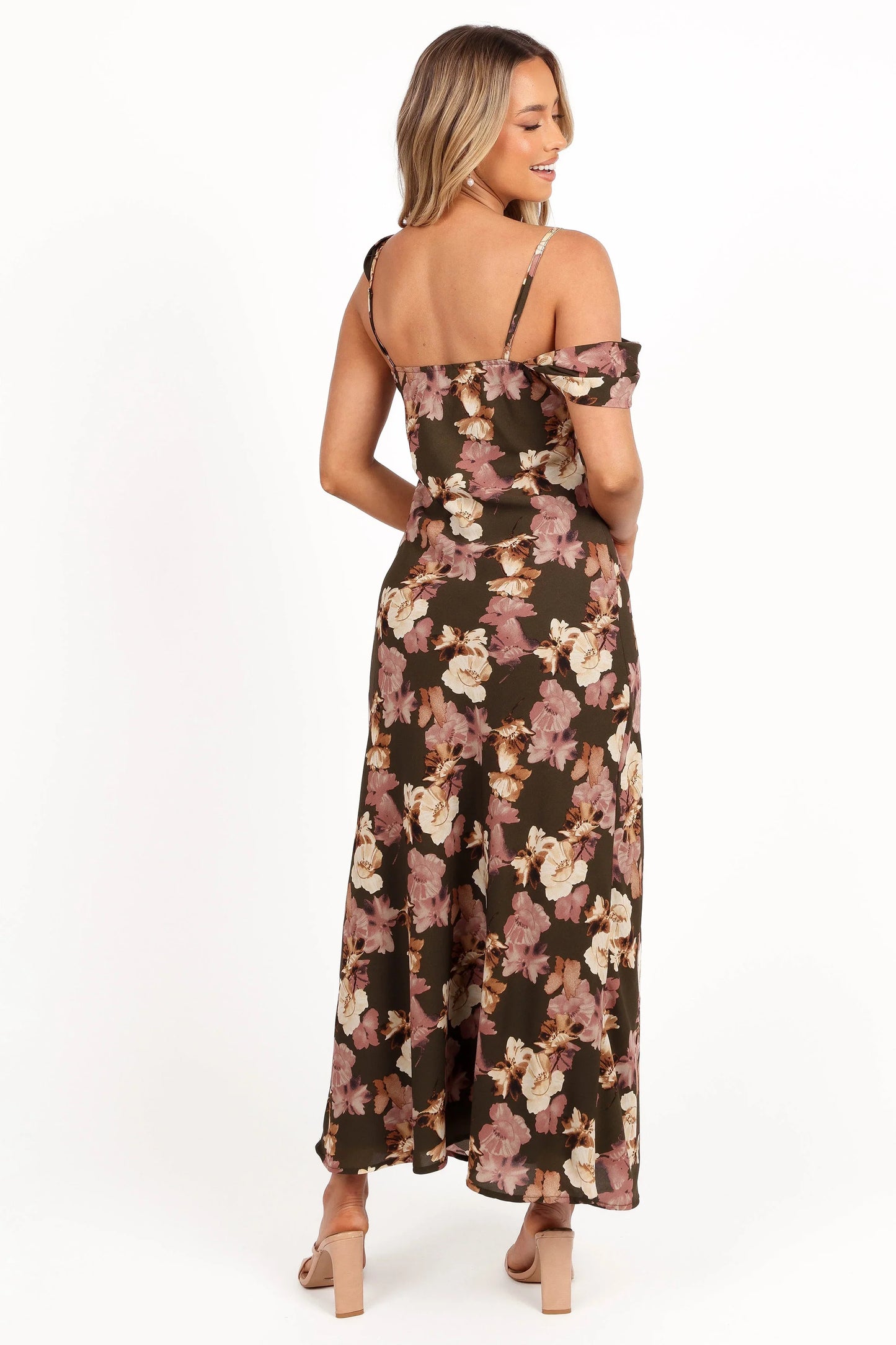 Kamryn Midi Dress Olive Floral